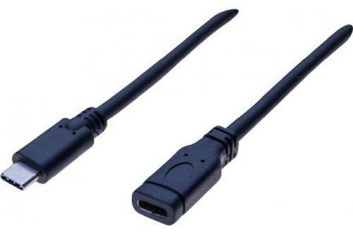 USB 3.1 Gen. 2 Verlängerungskabel, bis 100 Watt, USB St. C/ USB Bu. C, schwarz, 1,0 m