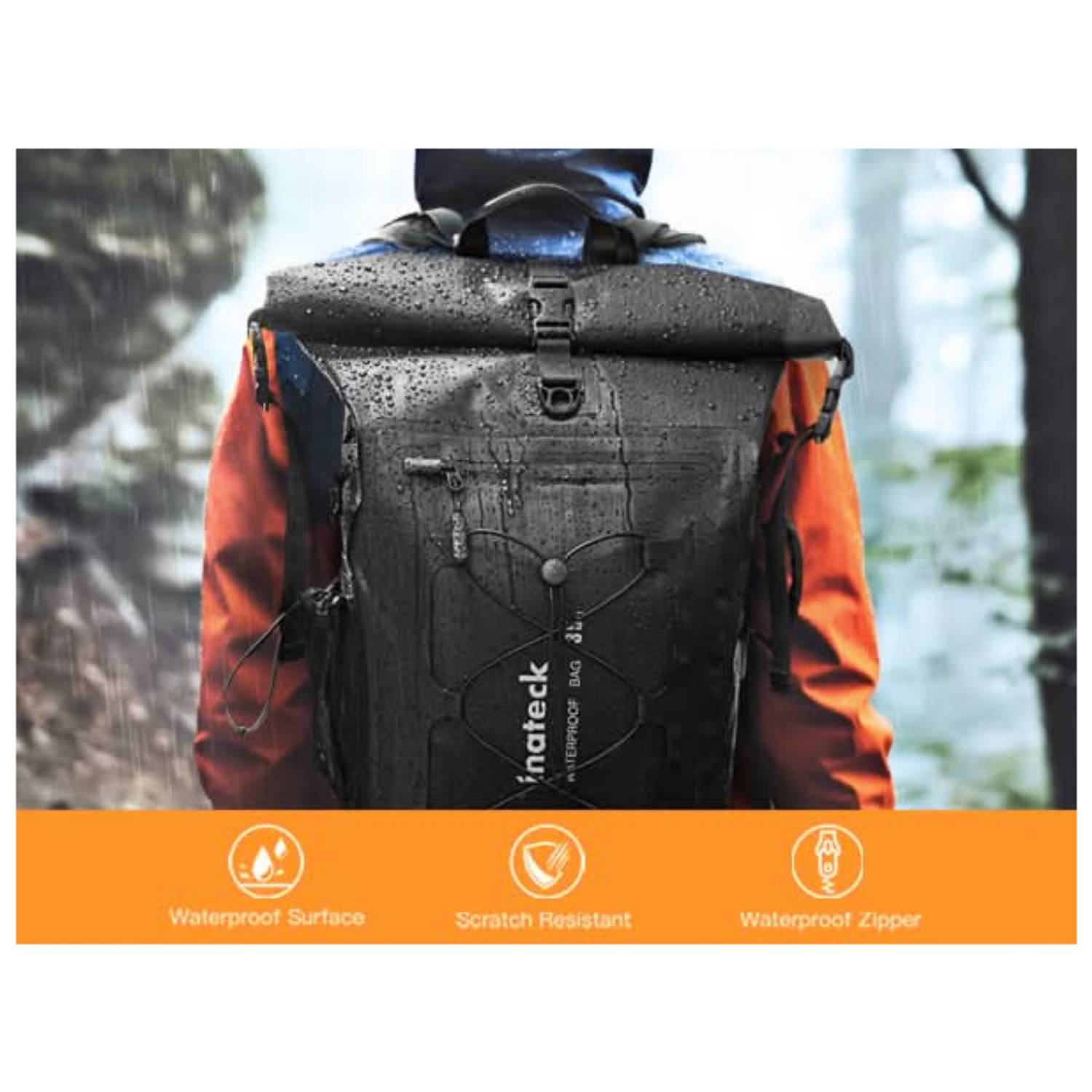 inateck Notebook-Rucksack BP06001 black 30-35L Multimedia-Technik