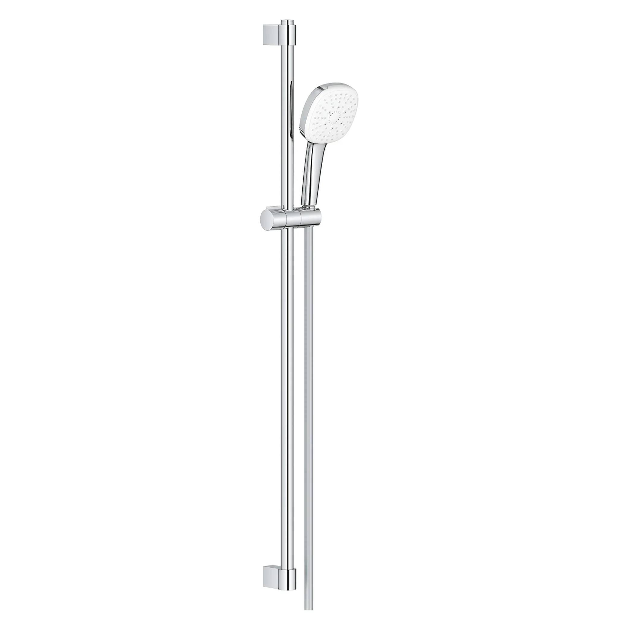 Grohe Tempesta Cube 110 Brausestangenset, 900mm, Relexaflex 1750mm, 3 Strahlarten, Durchfl. 13,5 l/min, Chrom, 27789003
