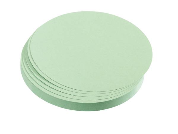 FRANKEN - Moderationskarte - Kreis - Durchmesser: 9,5 cm - Hellgrün (Packung mit 500)