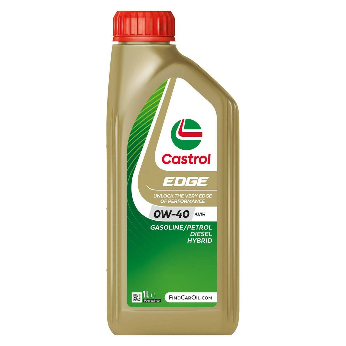 Castrol EDGE 0W-40 A3/B4, 1 l, 0W-40, Auto, Dieselmotor, Ottomotor, -45 °C, Mehrfarbig