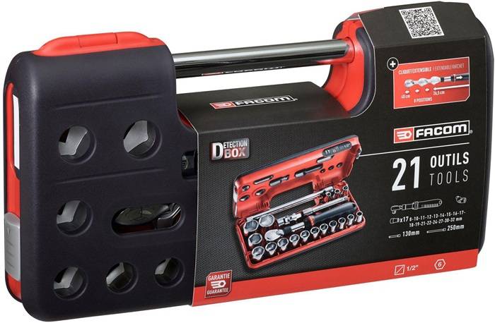 Steckschlüssel-Set 21tlg. 1/2Zoll D-Box FACOM