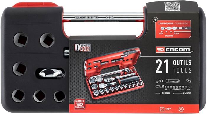 Steckschlüssel-Set 21tlg. 1/2Zoll D-Box FACOM