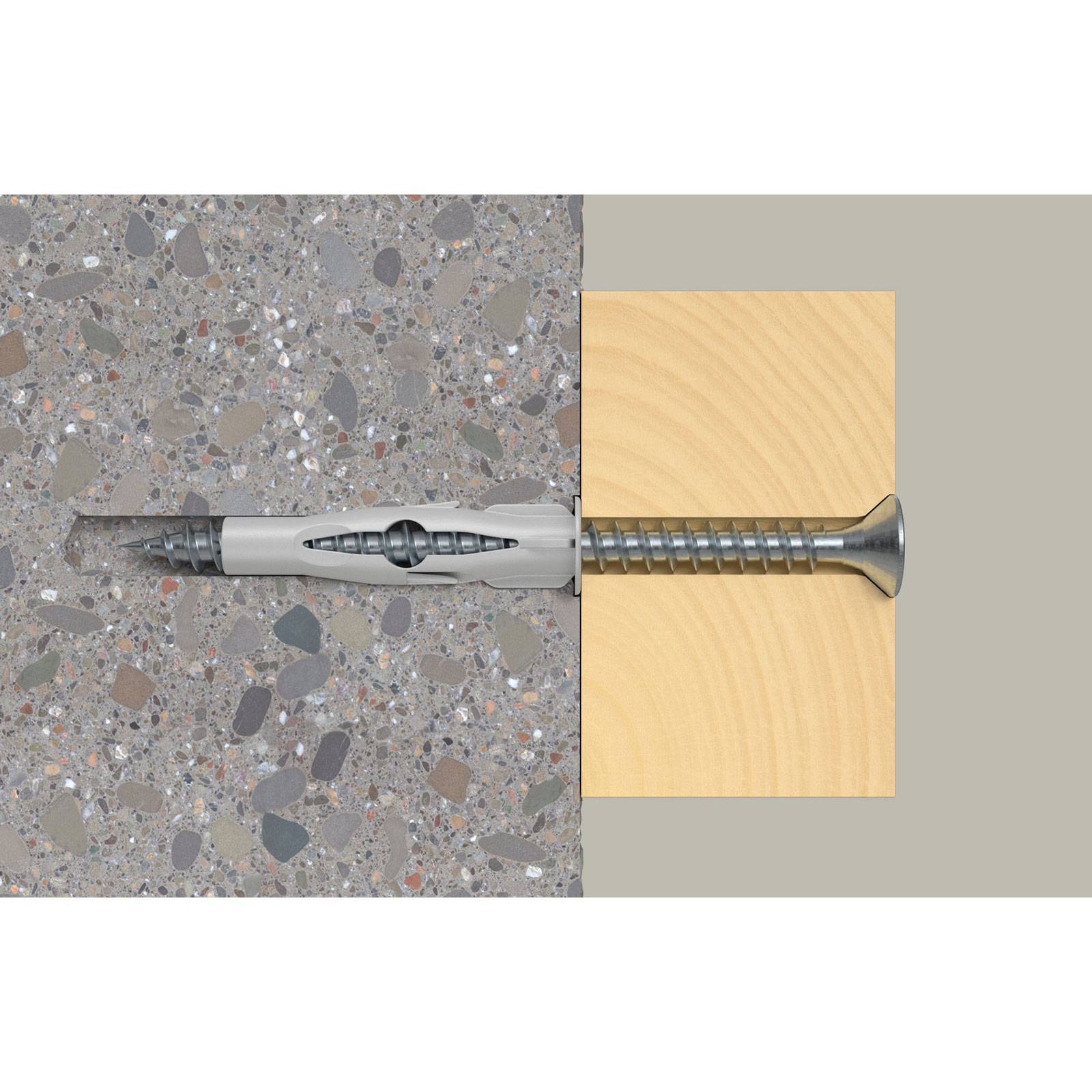 FISCHER - Universaldübel FU 10x60 K grau 6 Stueck