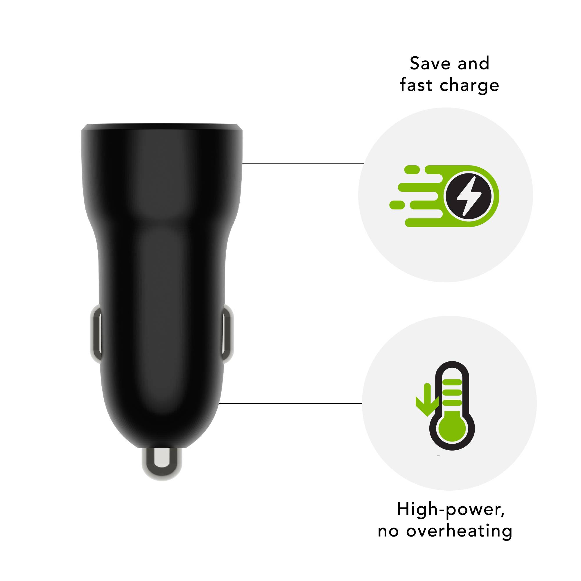 dbramante1928 Autoladegerät Re-charge USB-C+ USB-A Schwarz