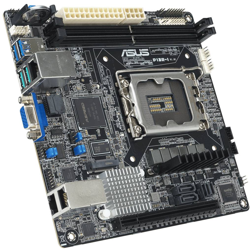 ASUS P13R-I Motherboard Mini-ITX LGA1700 Sockel C262 Chipsatz USB 3.2 Gen 1 2 Gigabit LAN Onboard-Grafik