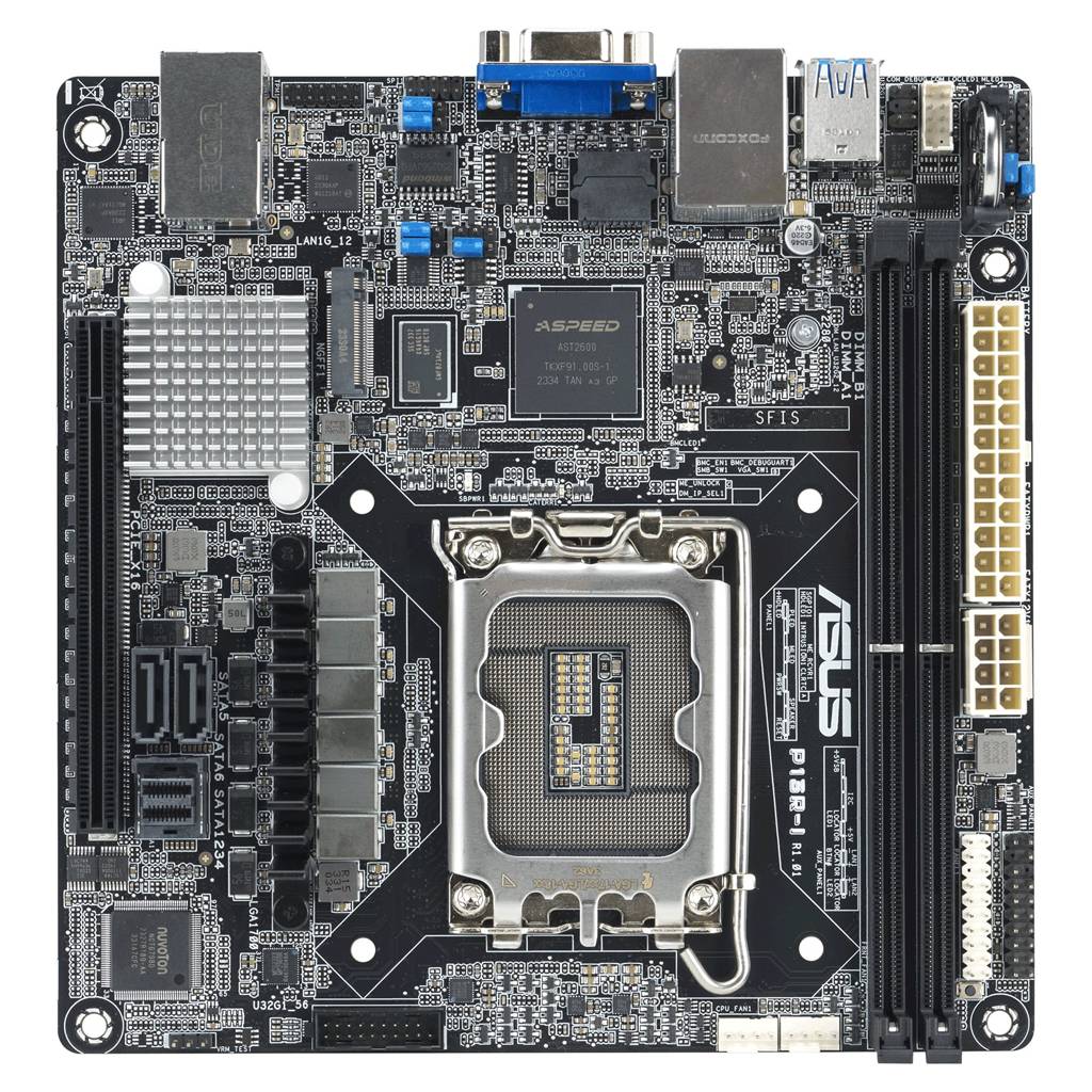ASUS P13R-I Motherboard Mini-ITX LGA1700 Sockel C262 Chipsatz USB 3.2 Gen 1 2 Gigabit LAN Onboard-Grafik