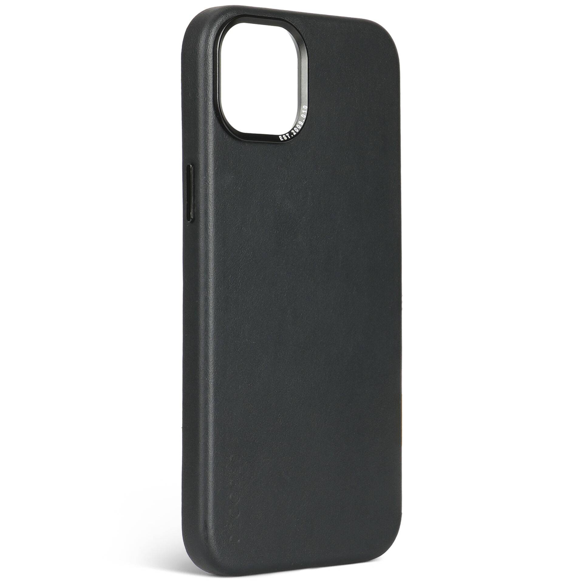 Decoded Leather Backcover für iPhone 15 Plus Black - Schwarz
