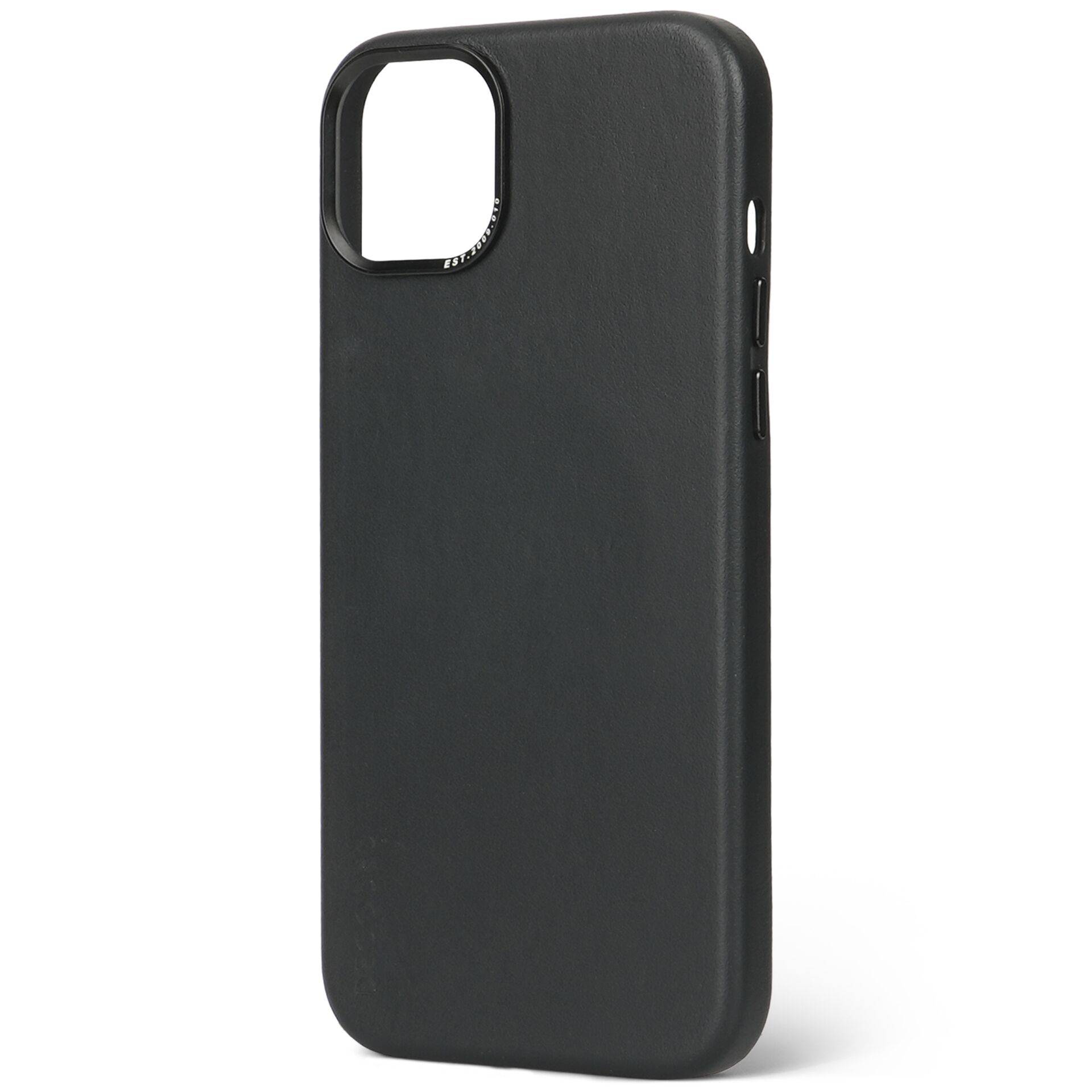 Decoded Leather Backcover für iPhone 15 Plus Black - Schwarz