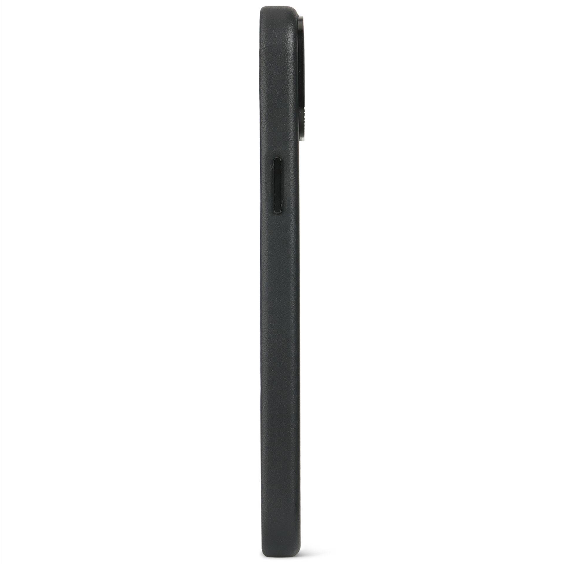 Decoded Leather Backcover für iPhone 15 Plus Black - Schwarz