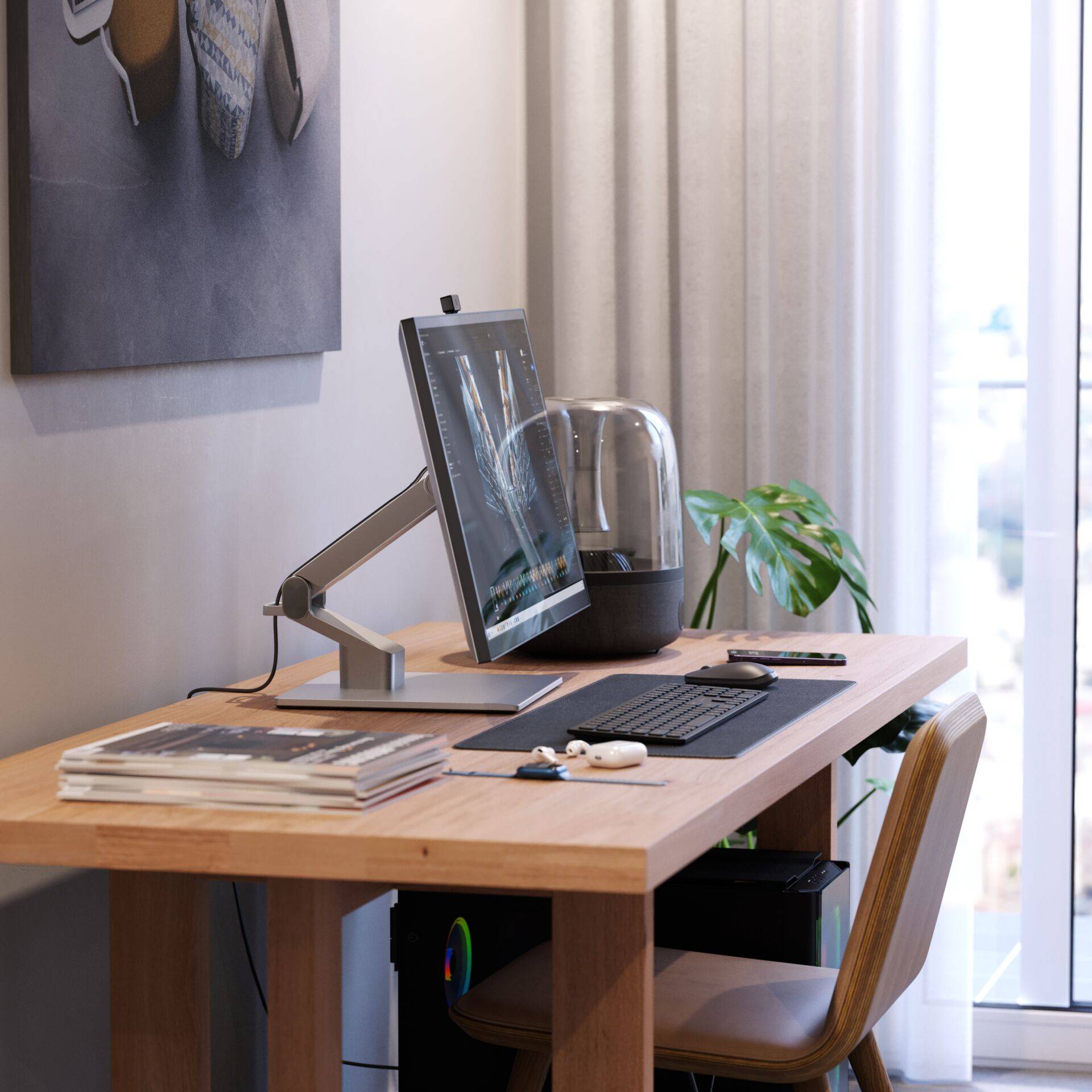 Alogic Aufstellung - faltbar - für Flachbildschirm - Bildschirmgröße: 68.6 cm (27")