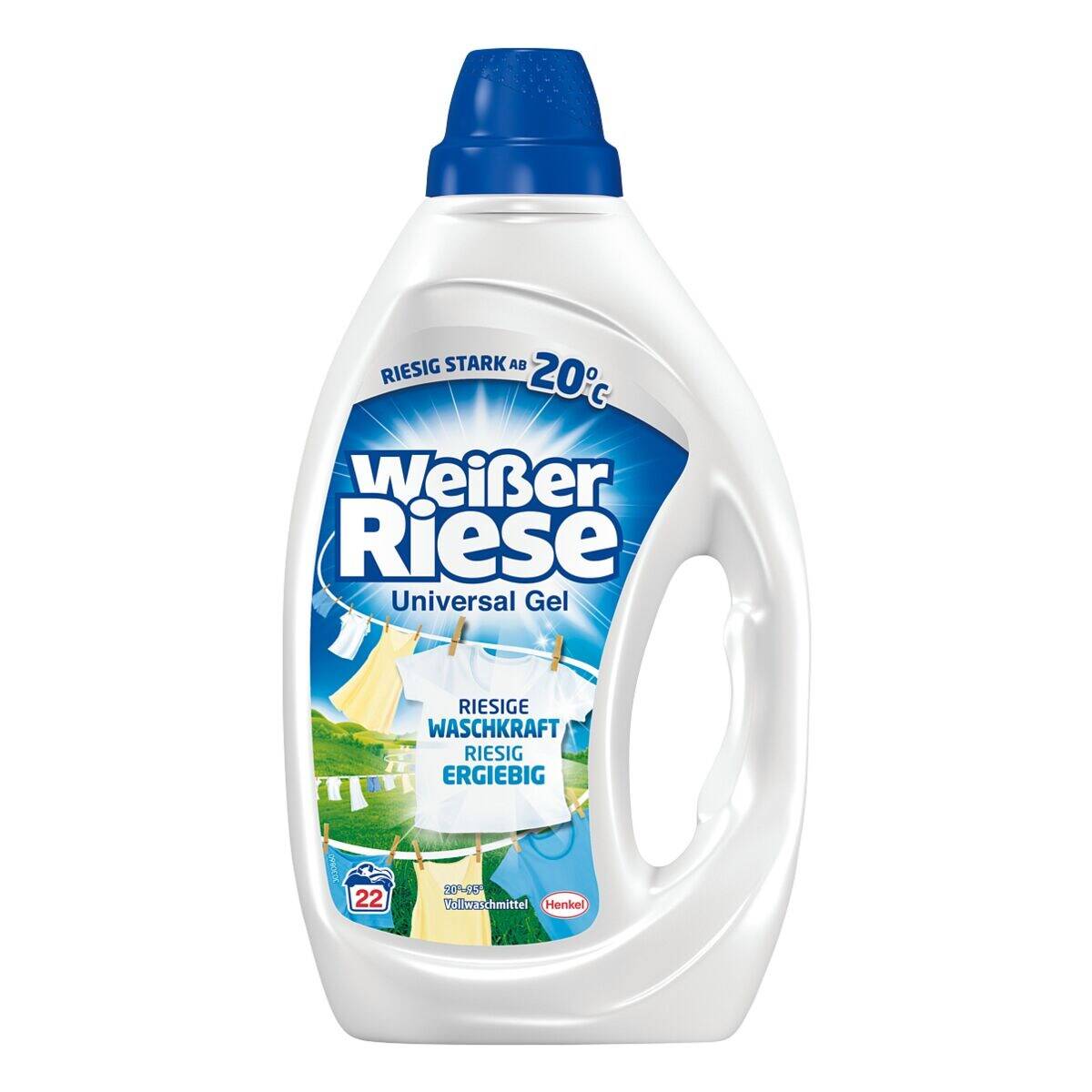 Weißer Riese Vollwaschmittel »Weißer Riese Universal Gel« 22 WL (990 ml), 22 WL