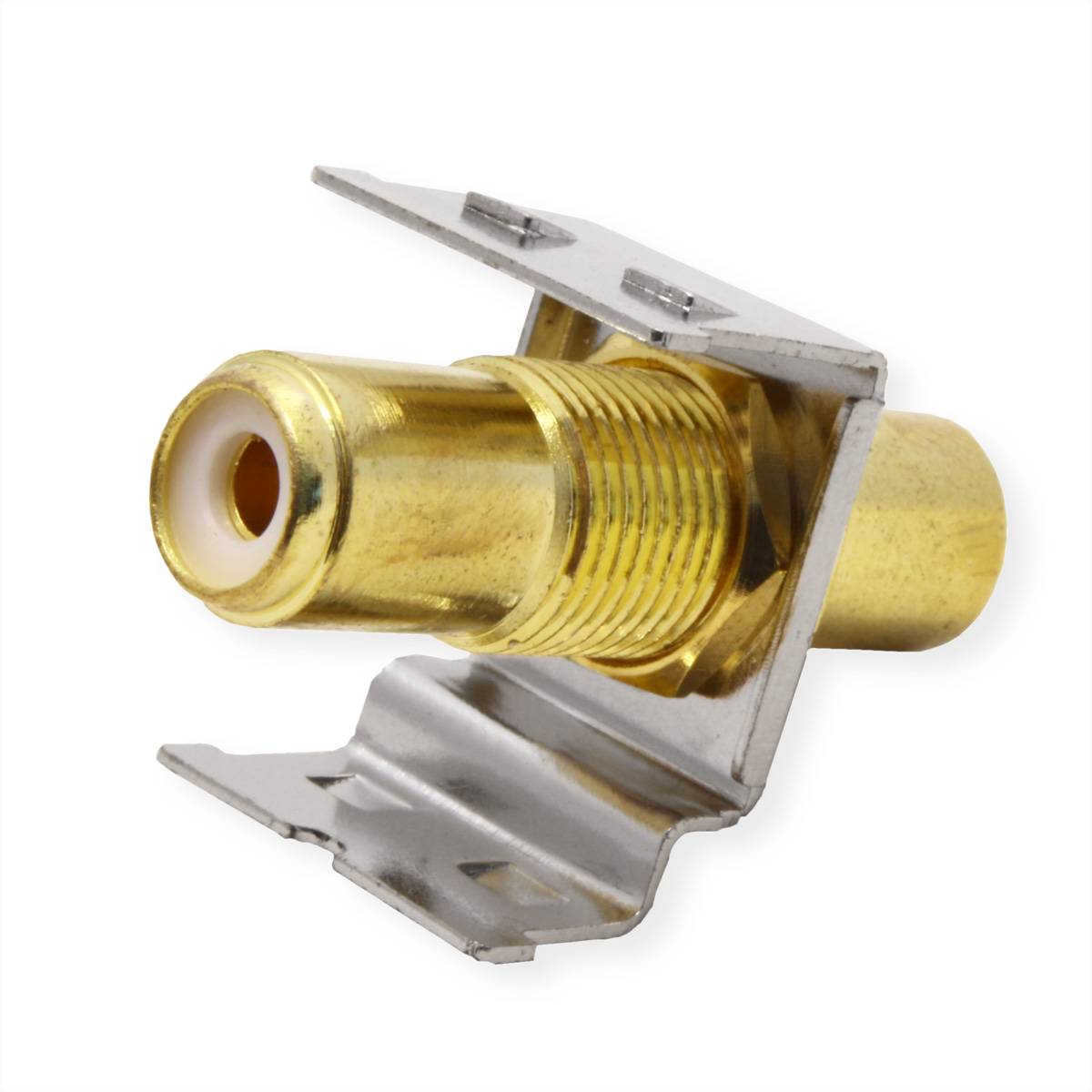 Roline RCA-Keystone-Kupplung, Metall, weiß