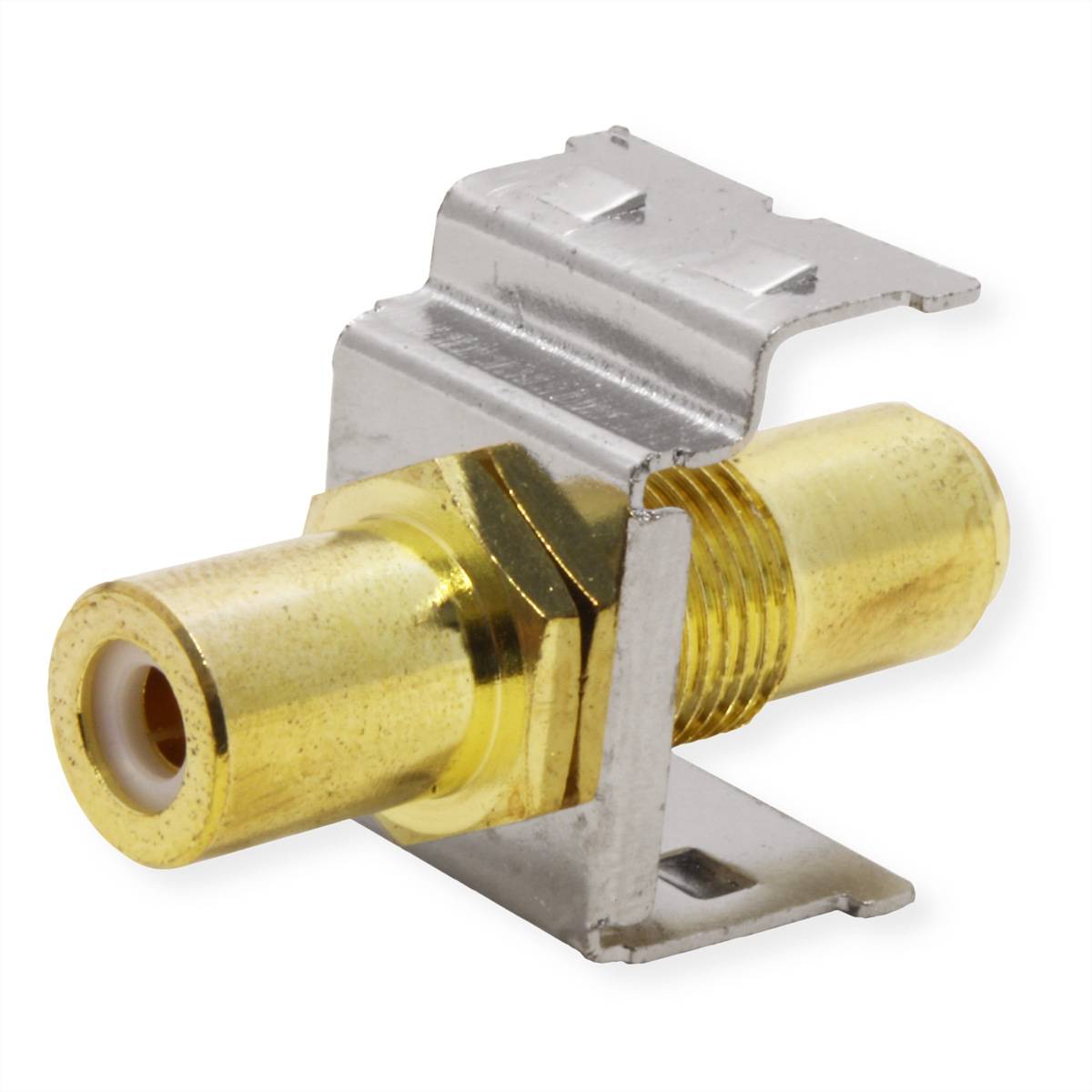 Roline RCA-Keystone-Kupplung, Metall, weiß