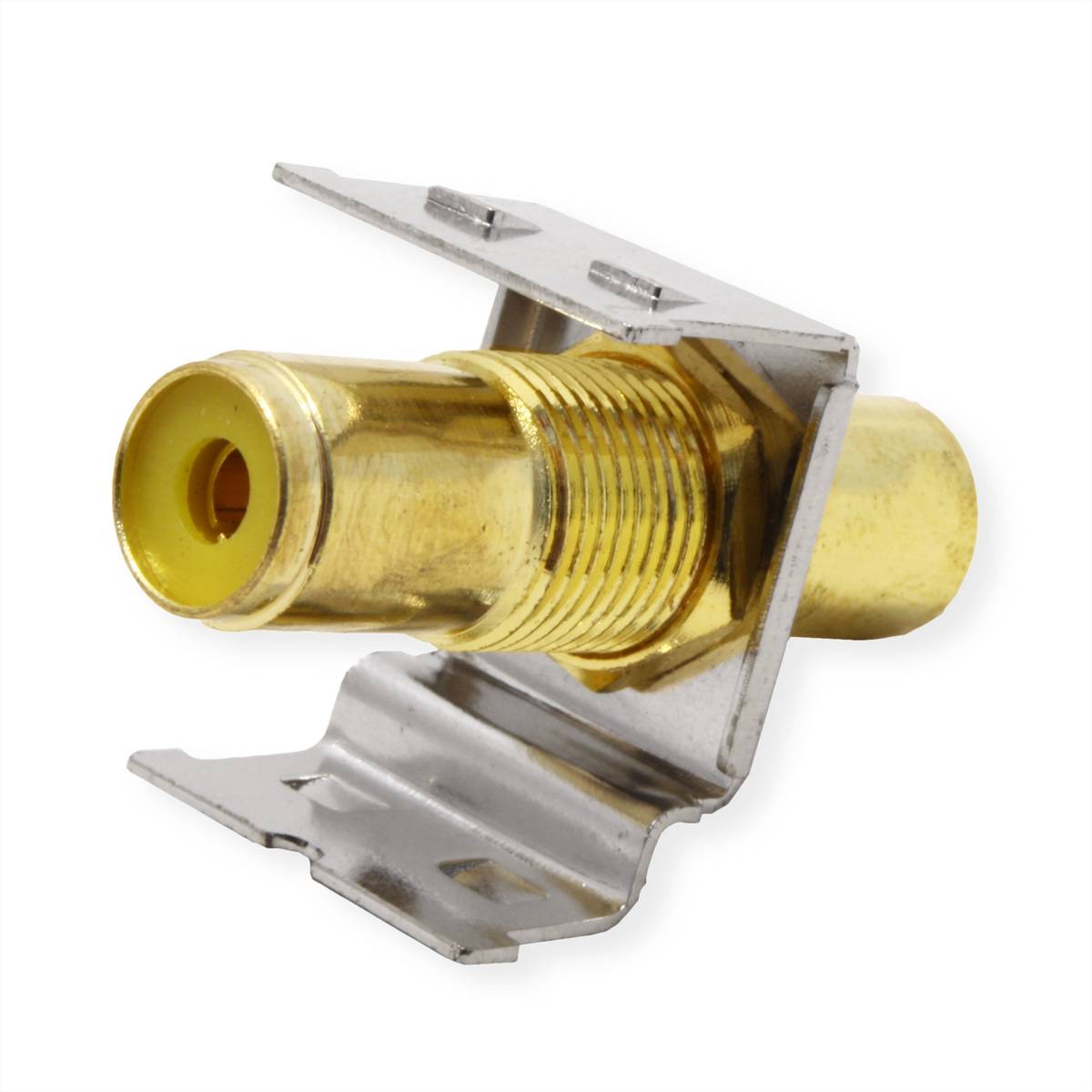 Roline RCA-Keystone-Kupplung, Metall, gelb