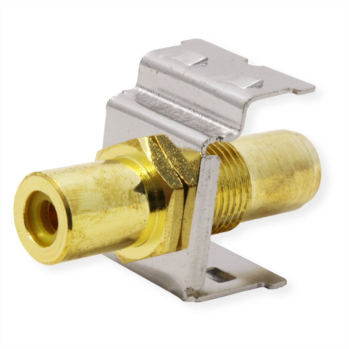 Roline RCA-Keystone-Kupplung, Metall, gelb