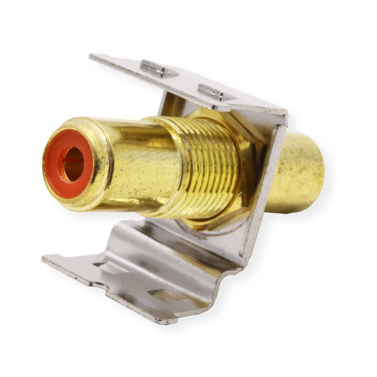 Roline RCA-Keystone-Kupplung, Metall, rot