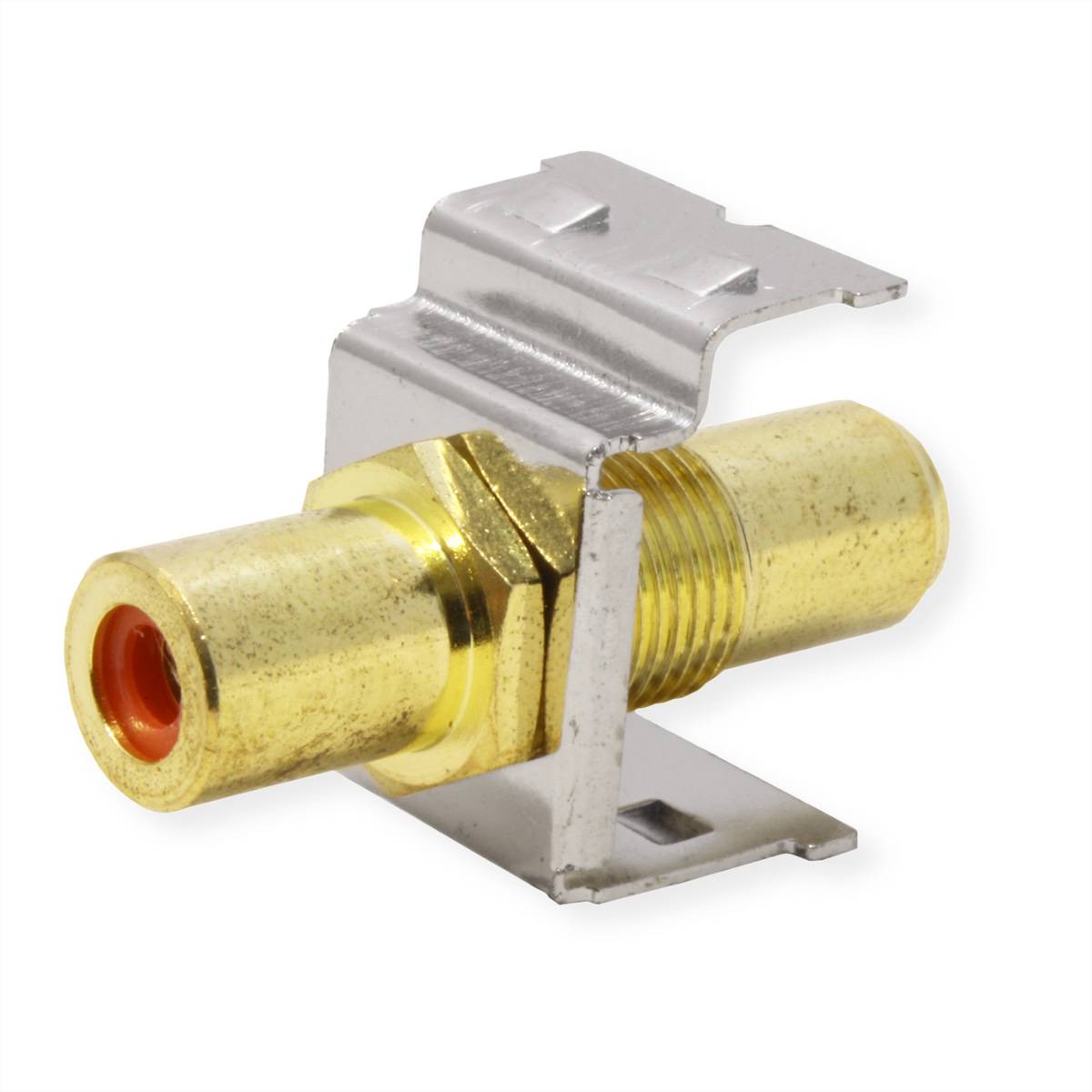 Roline RCA-Keystone-Kupplung, Metall, rot