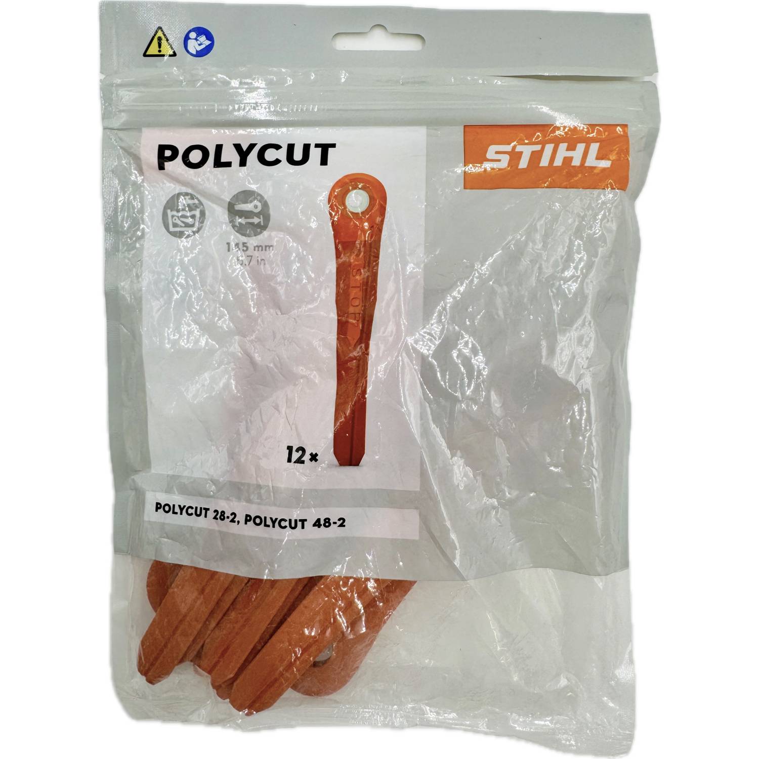 Stihl 40020071000 Kunststoffmesser Klingen Messer 12 Stück orange