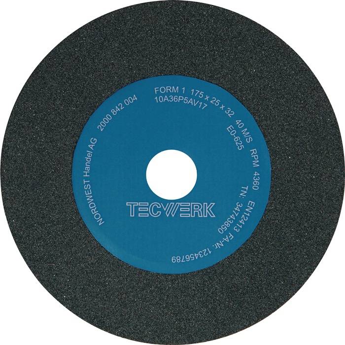Schleifbockscheibe Ø200xB25x32mm 60 Form A NK,, TECWERK