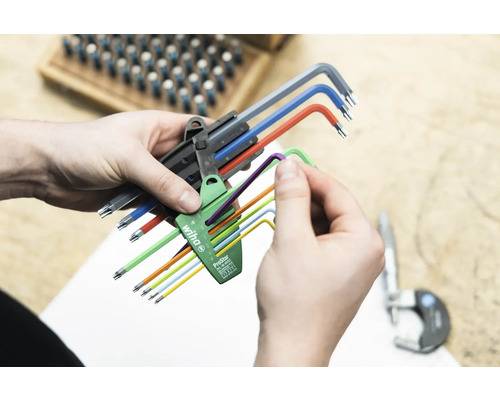 Stiftschlüsselset 366F 9-tlg.T8-T40 farbcodiert TORX® ProStar Hal.WIHA