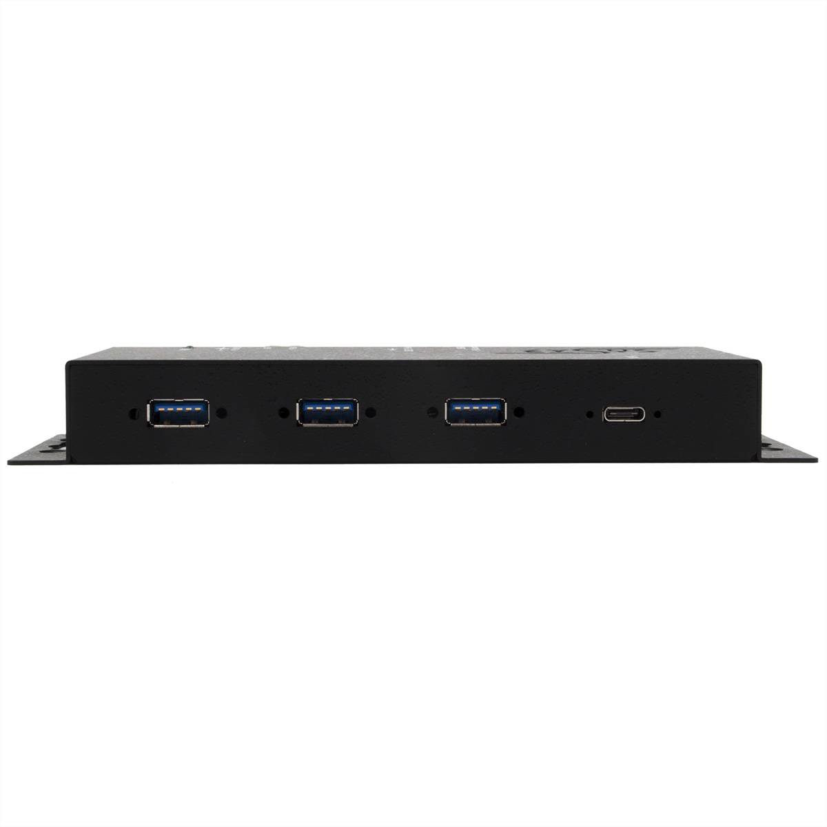 EXSYS EX-1191HMVS-PD 4-Port-USB-3.2 Gen 1 Metall HUB, mit USB-PD Aufladung