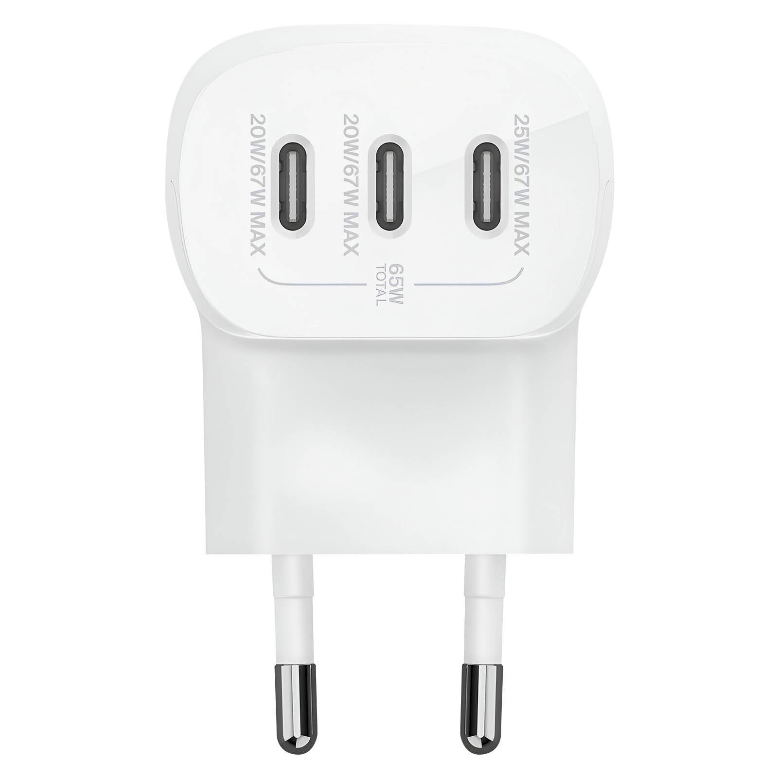 Belkin BoostCharge - Netzteil - PPS Technology - 67 Watt - 3.25 A - Power Delivery 3.1, PD 3.0, Fast Charge - 3