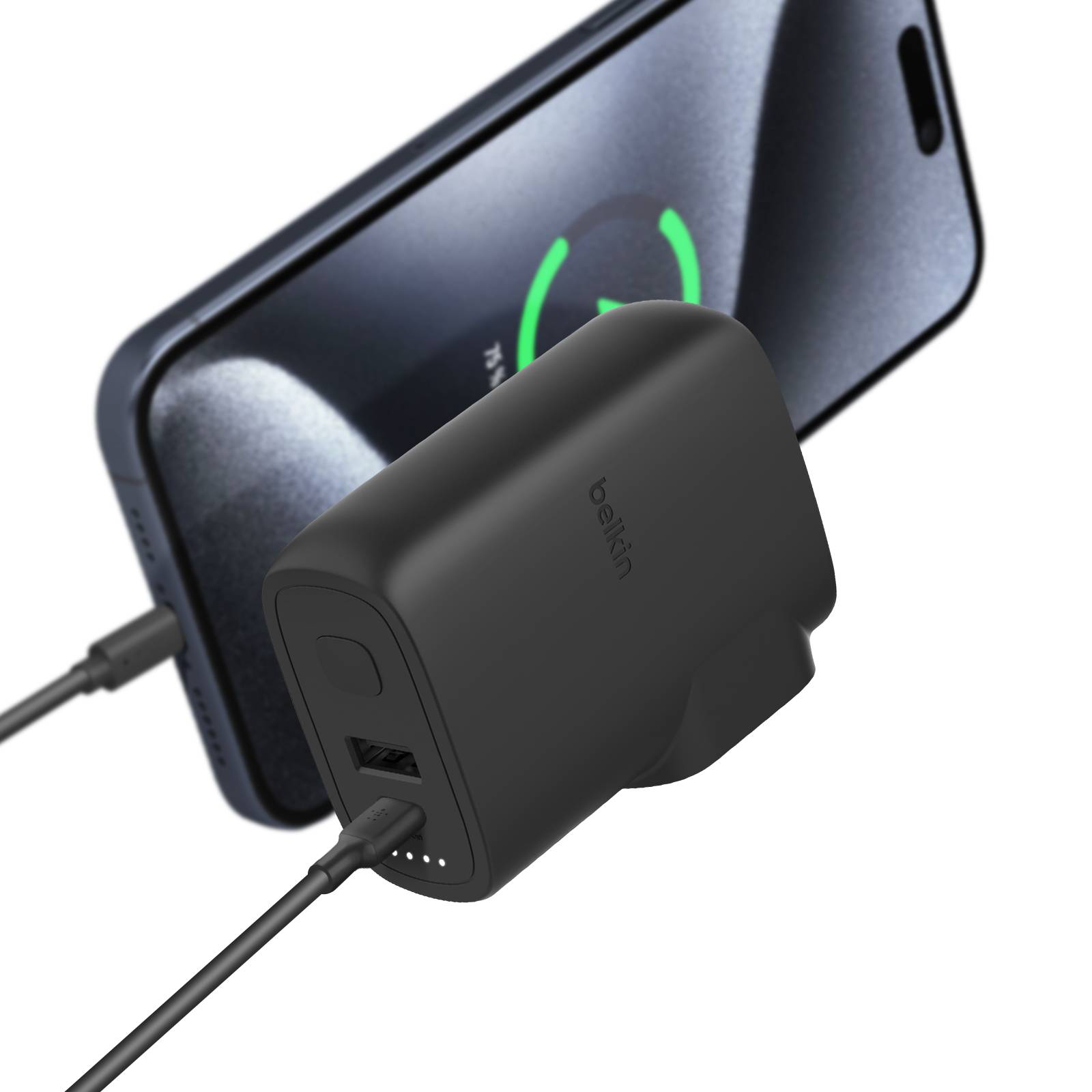 Belkin BoostCharge - Power Bank / Stromadapter - 5000 mAh - 25 Watt - Fast Charge, PD 3.0 - 2 Ausgabeanschlussstellen (U