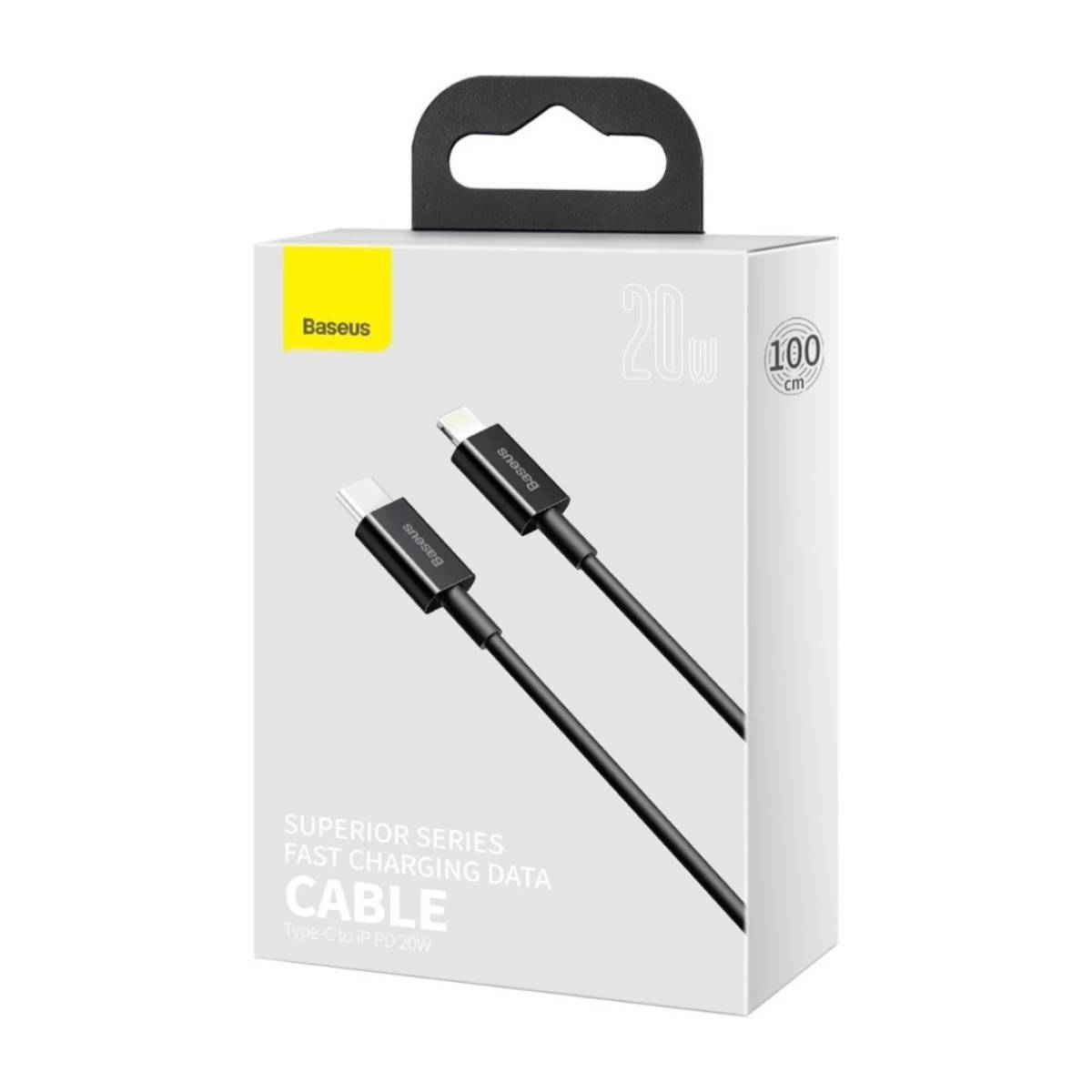 Baseus Superior Series Kabel USB-C zu iP, 20W, PD, 1m (schwarz)
