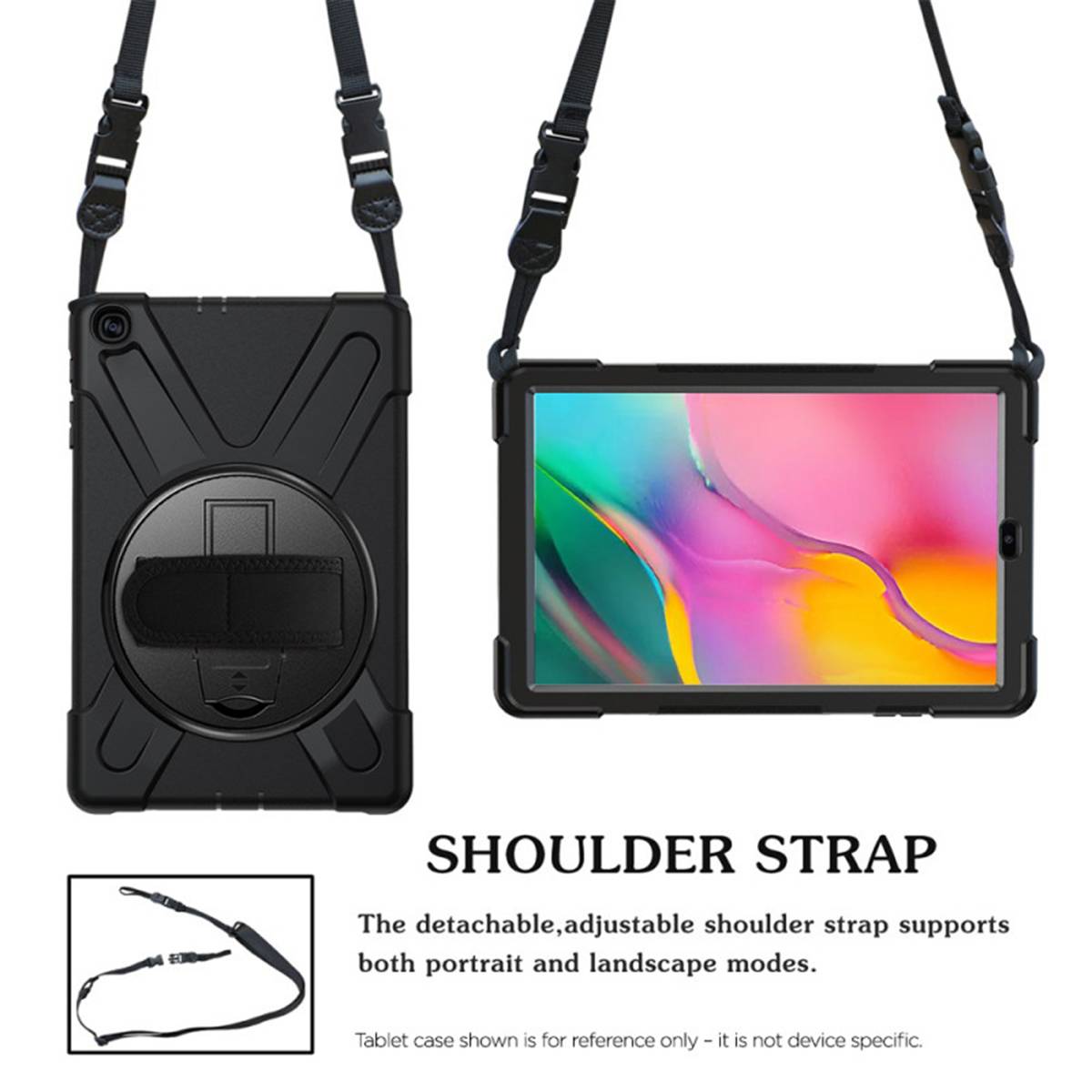 iPad Air 11 2024 / iPad Pro 11 2018 Hülle verstärkt 3M Ständer Schwarz