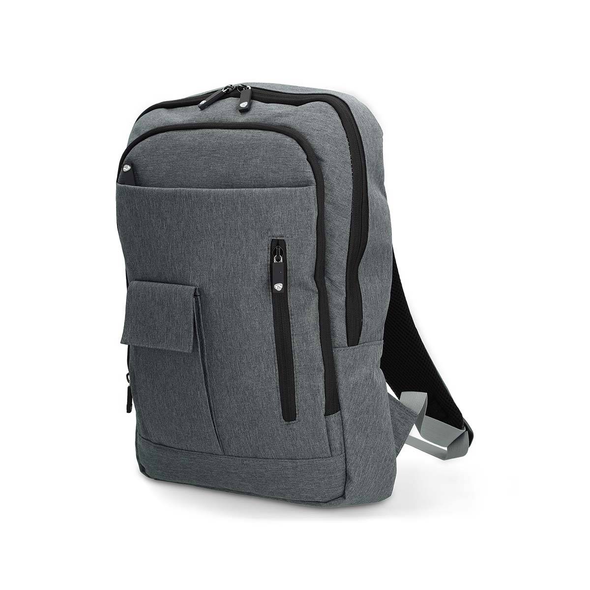 Laptop Rucksack 10-16" mit 10 Fächern, leicht und kompakt Grau