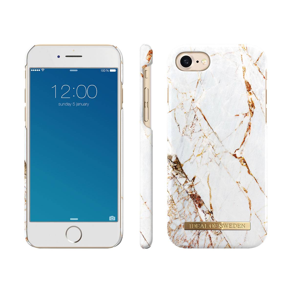 Hülle für iPhone 6/7/8/SE/SE22 Carrara Case Marmor-Muster Gold