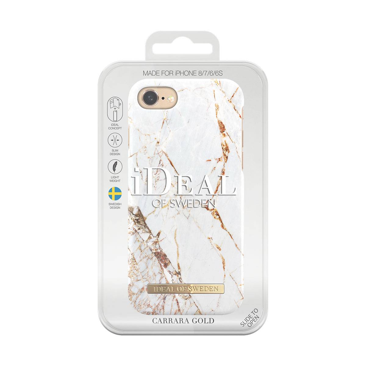 Hülle für iPhone 6/7/8/SE/SE22 Carrara Case Marmor-Muster Gold