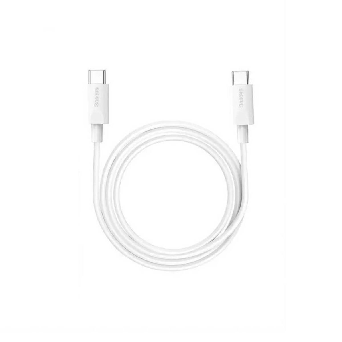 Baseus Super Si Schnellladegerät 1C 25W mit USB-C Kabel für USB-C 1m (weiß)
