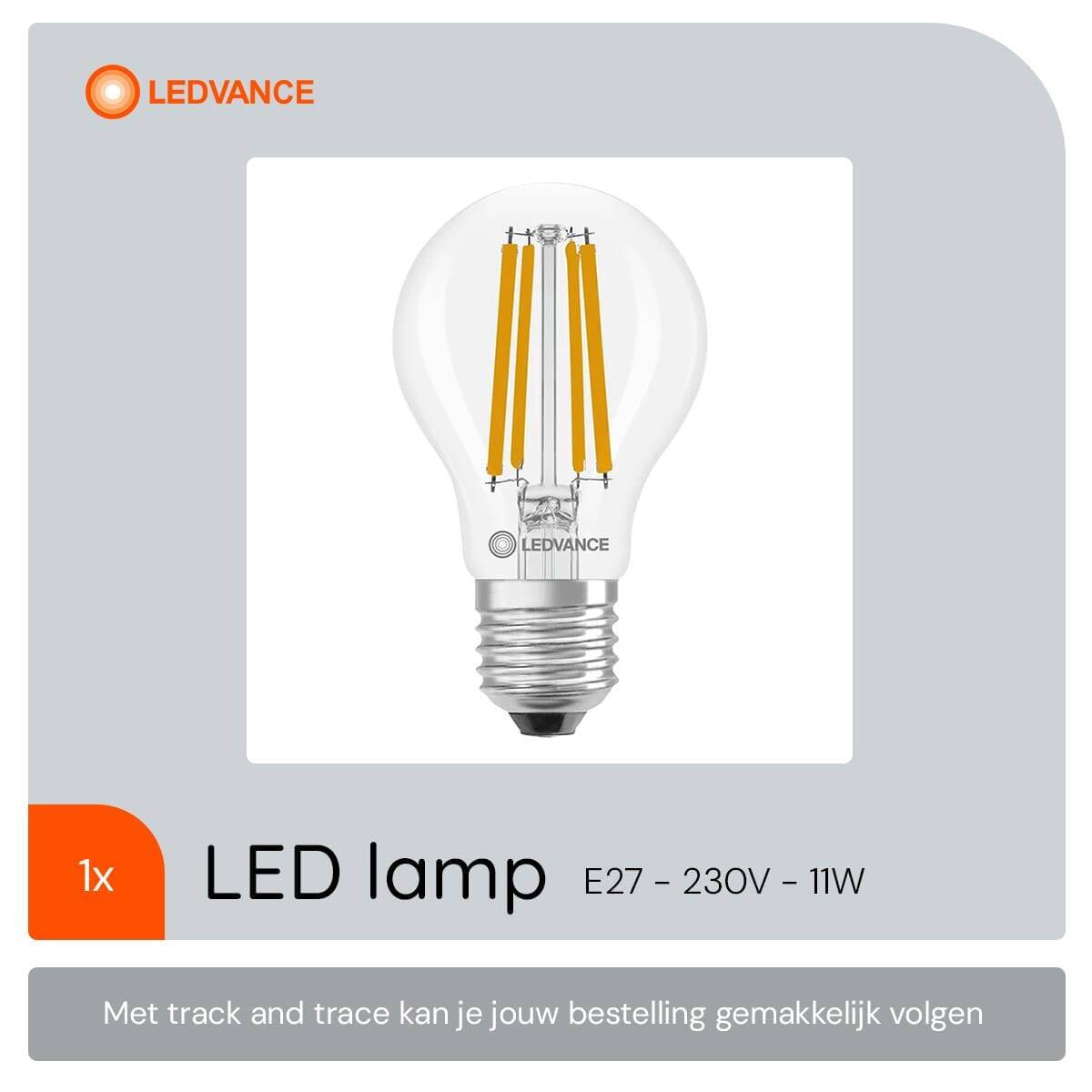 LED Classic A 100 Filament V11W 827 Clear E27 LED-Lampen