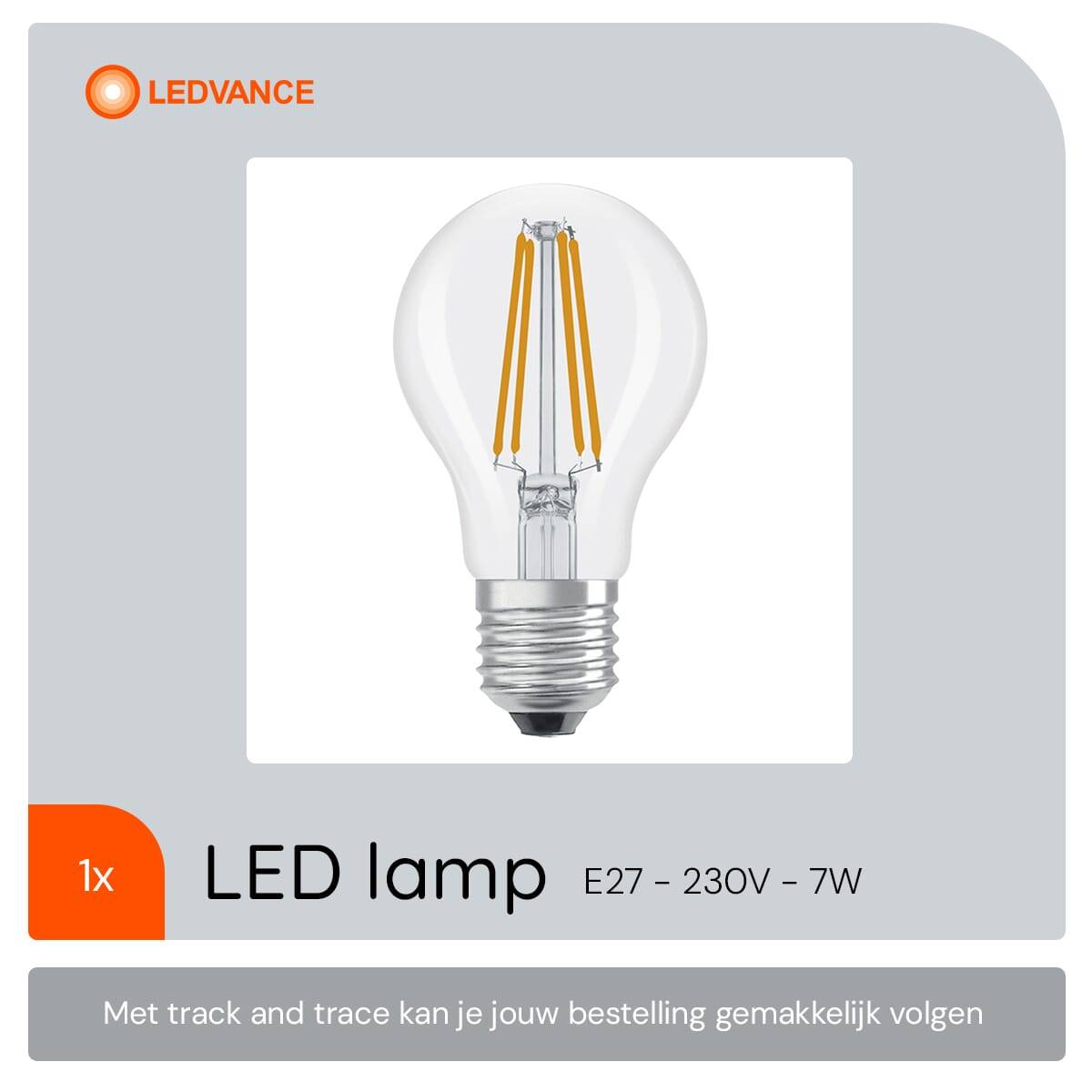 LED Classic A 60 Filament V7W 827 Clear E27 LED-Lampen