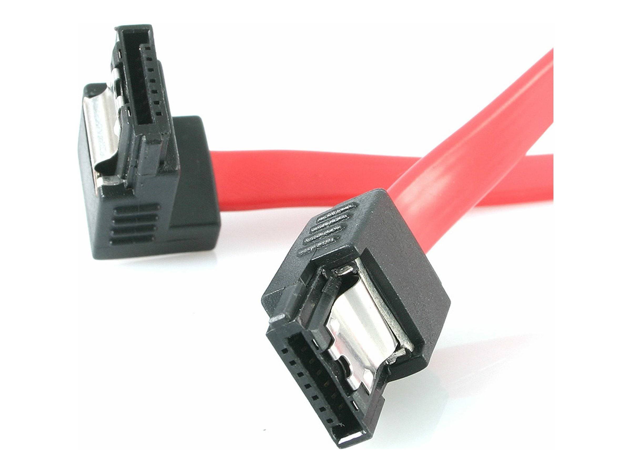 StarTech.com 18in Latching SATA to Right Angle SATA Serial ATA Cable - SATA-Kabe
