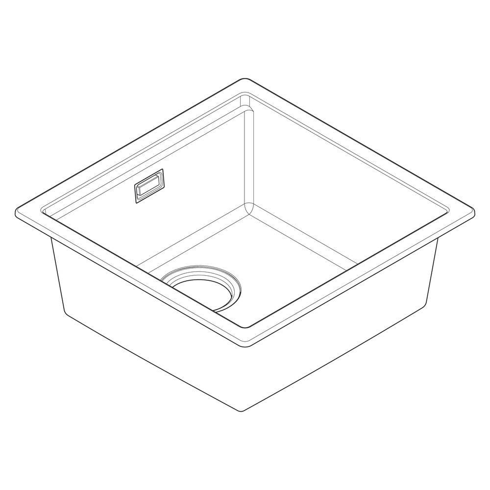 Hansgrohe Unterbauspüle S53 S530-U400 400, manueller Garnitur, Graphitschwarz