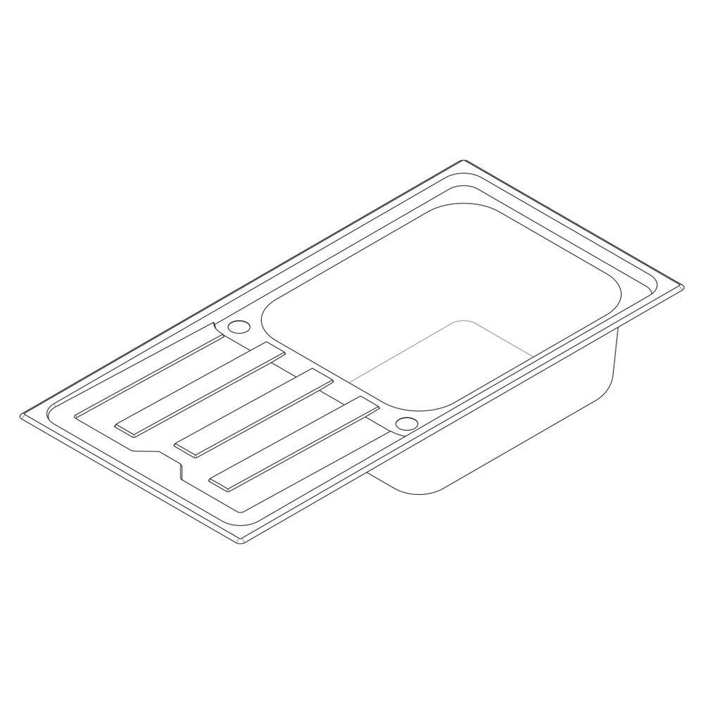 Hansgrohe Einbauspüle S44 S440-A500 100500, Abtropffläche, automatischer Garnitur, Edelstahl