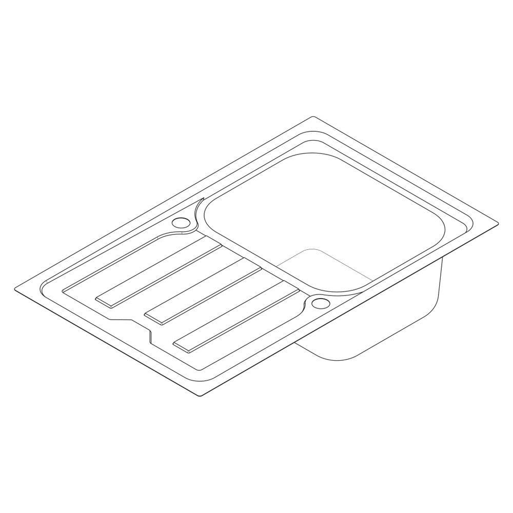Hansgrohe Einbauspüle S44 S440-F342 79342, Abtropffläche kurz, automatischer Garnitur, Edelstahl