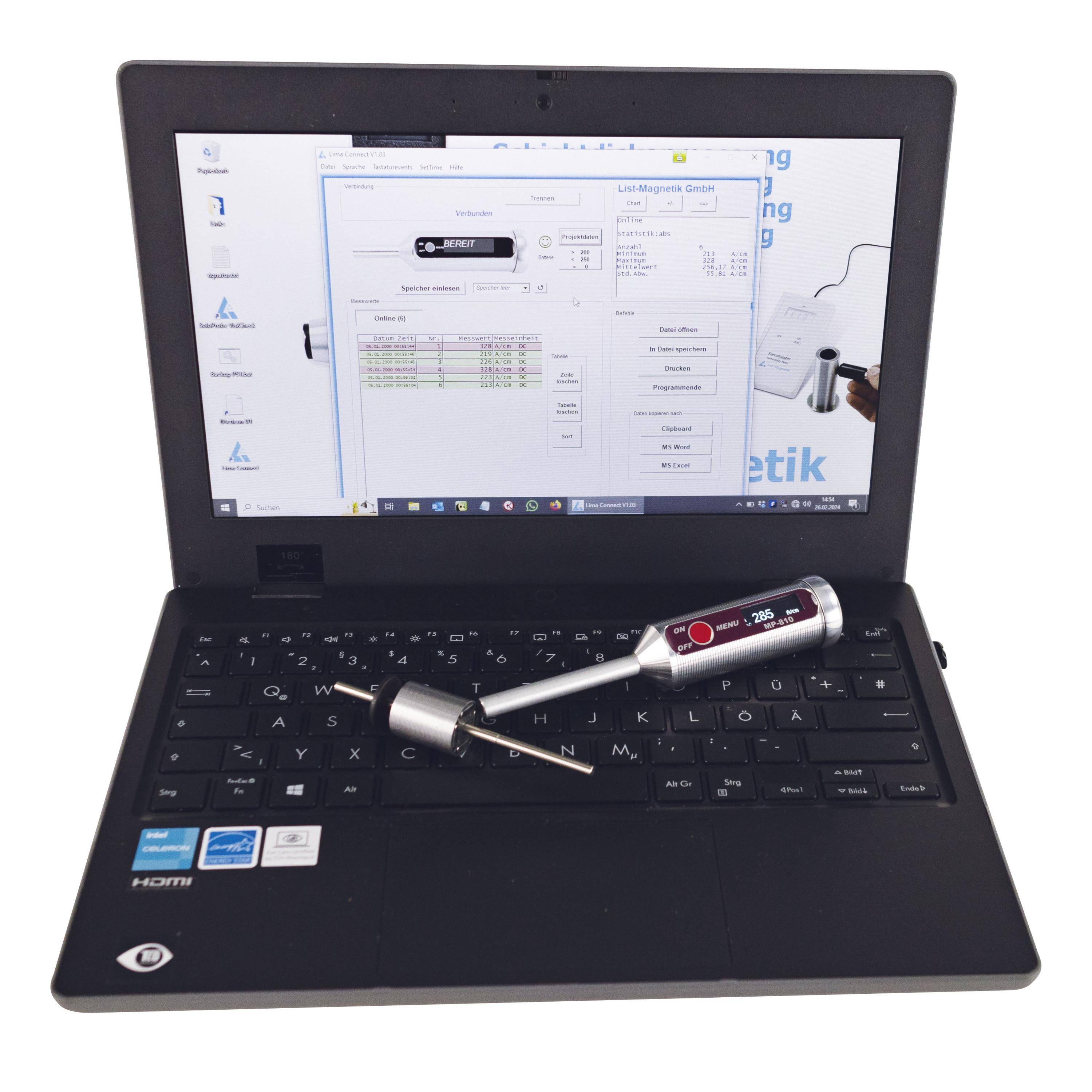 PCE Instruments LM-MP810A Magnetfeld Analysegerät