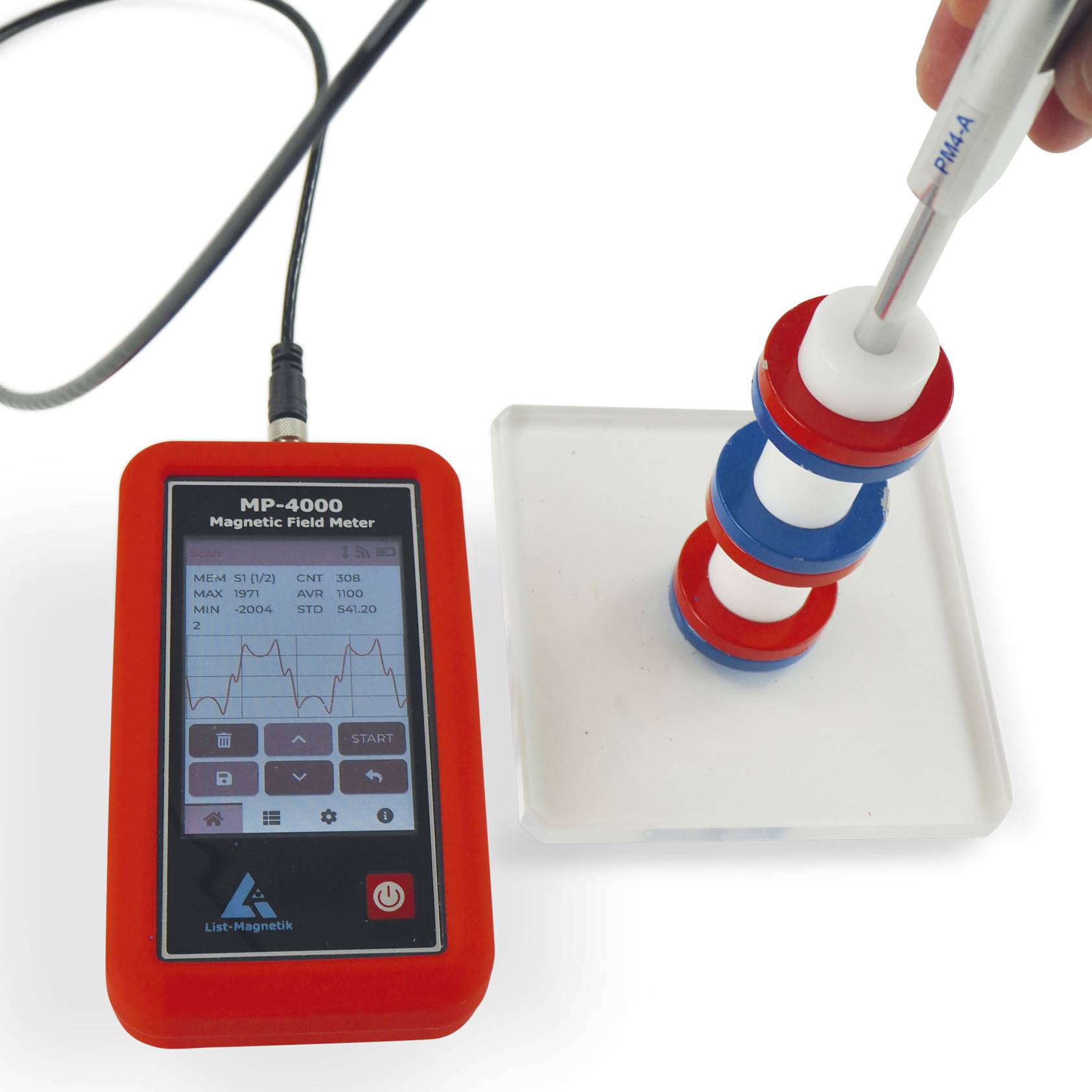 PCE Instruments LM-MP4000-4A Magnetfeld Analysegerät