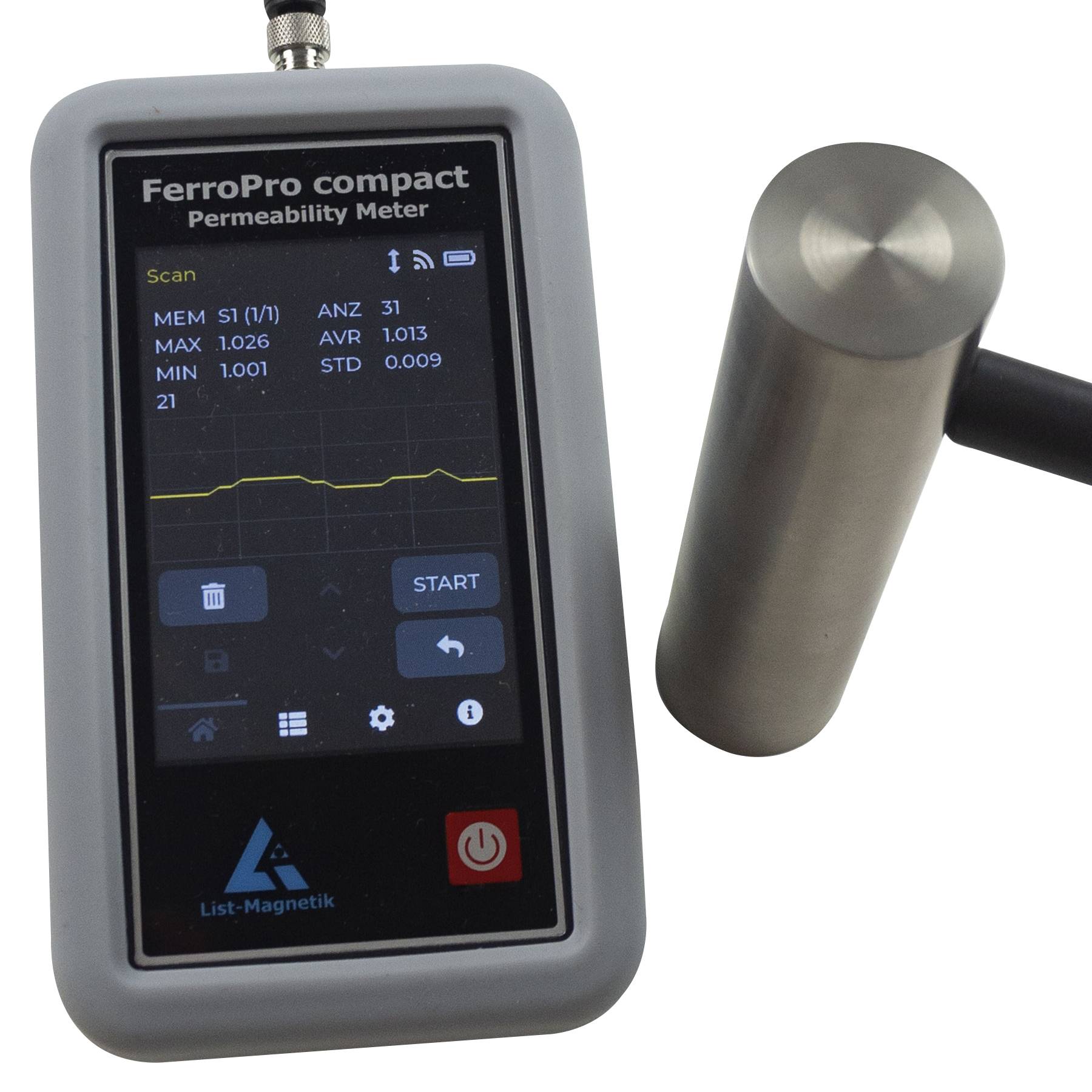 PCE Instruments LM-FERRO-PRO Magnetfeld Analysegerät mit Datenloggerfunktion