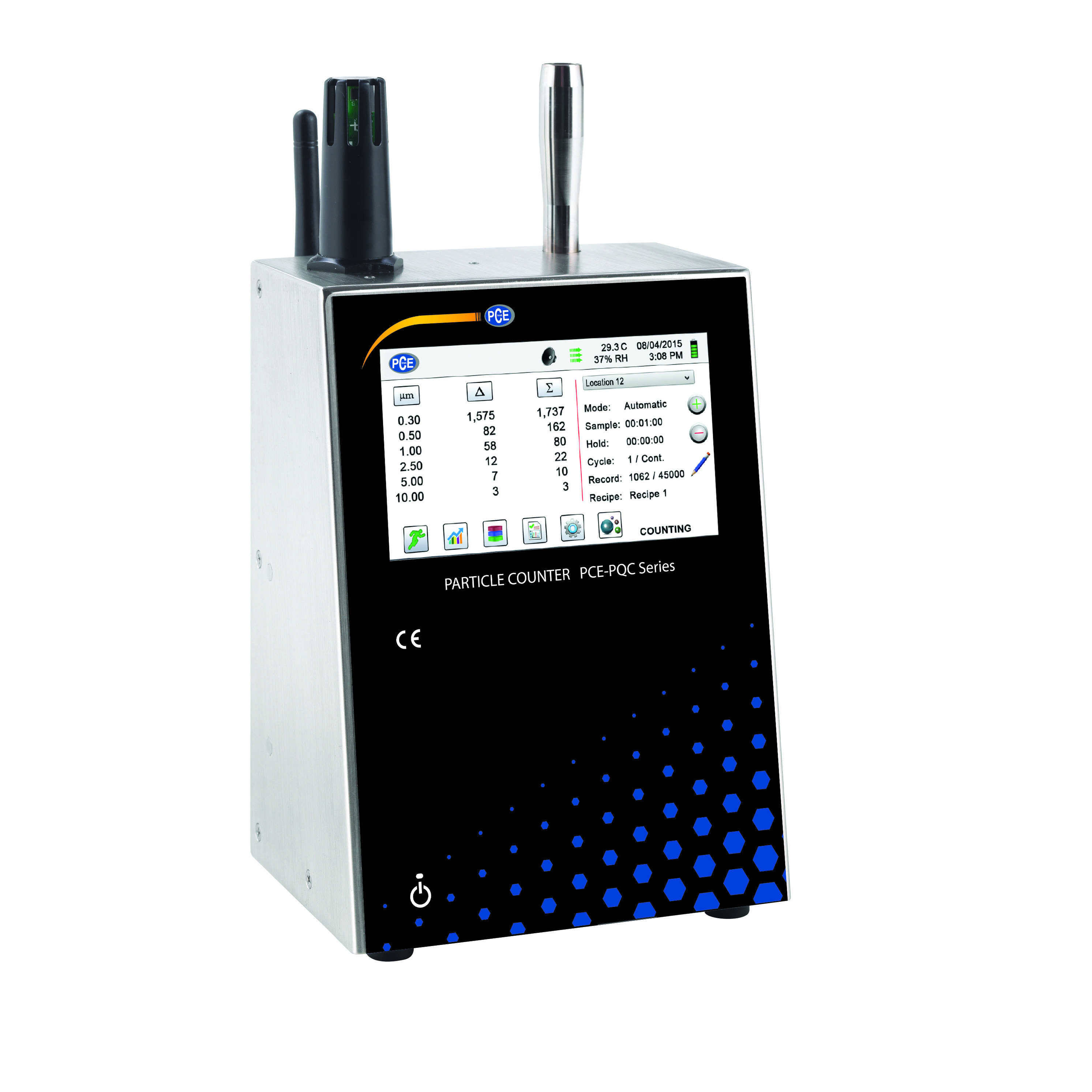 PCE Instruments Partikelzähler PCE-PQC 30EU Luftpartikel mit USB-Schnittstelle