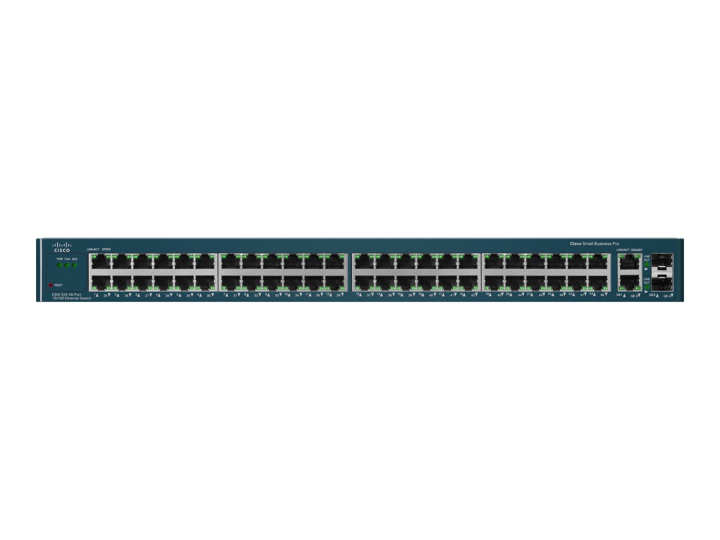 ESW-520-48-K9 - Cisco Small Business Pro Switch, 48 Ports, Layer 2, PoE, Gigabit Ethernet