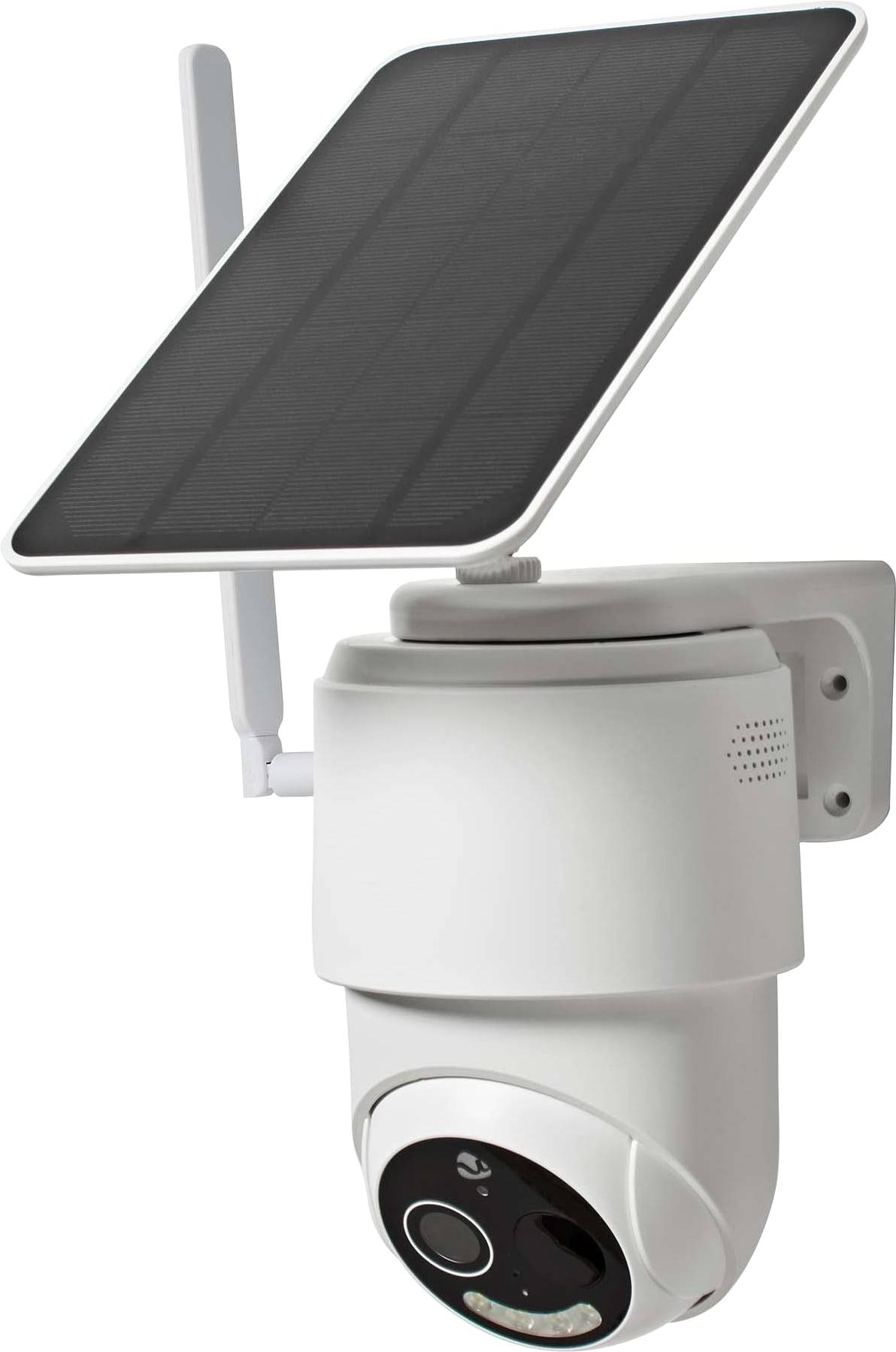 Motorisierte Außen Überwachungskamera mit Solarpanel 4G Weiß