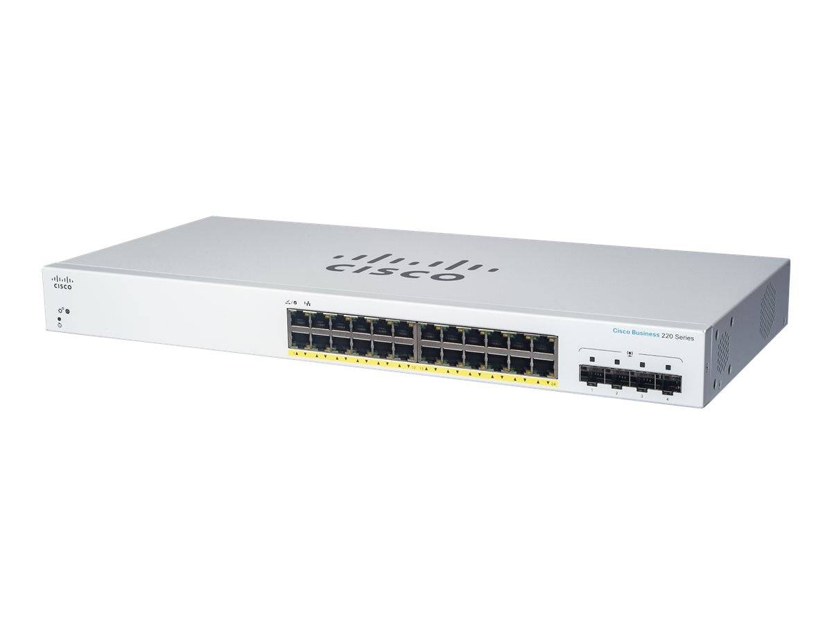 CBS220-24T-4G-UK - Cisco Business 220 Switch - 24 x 10/100/1000 + 4 x Gigabit SFP