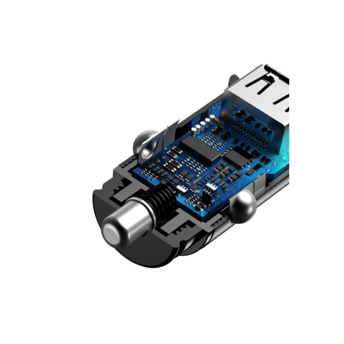 Ładowarka samochodowa Baseus Square 2xUSB QC3.0 5A 30W (czarna)