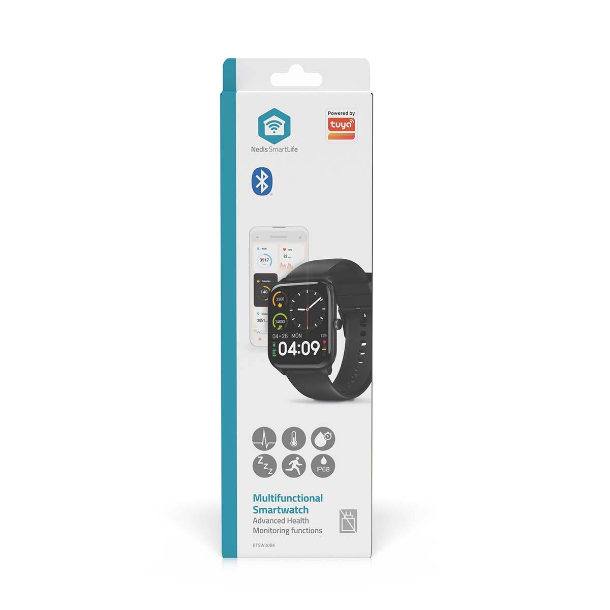 Sport SmartLife Smartwatch 1,69" LCD Display multifunktional Schwarz