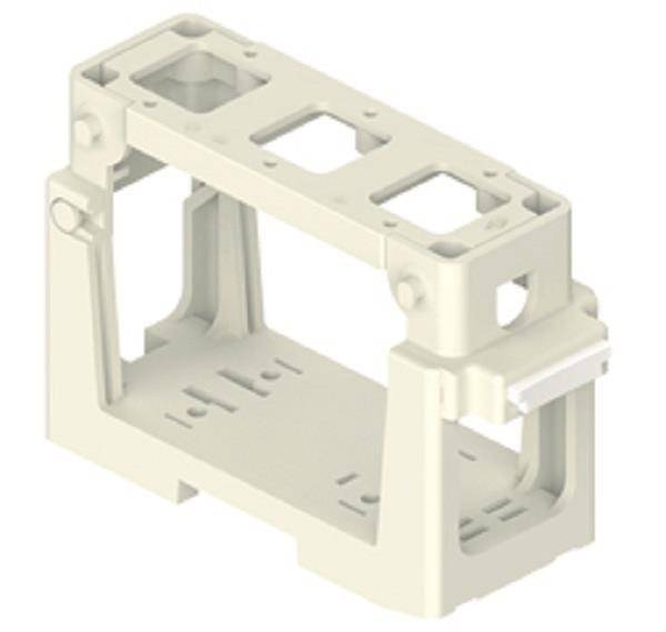 ILME Einsatzhalter, COB COB 03/3 BC Kunststoff,f. 3x21.21 Einsätze Industriematerial Steckverbinder